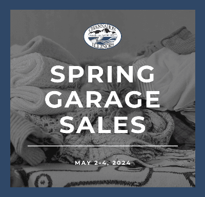 Graphic advertising 2024 spring village-wide garage sales