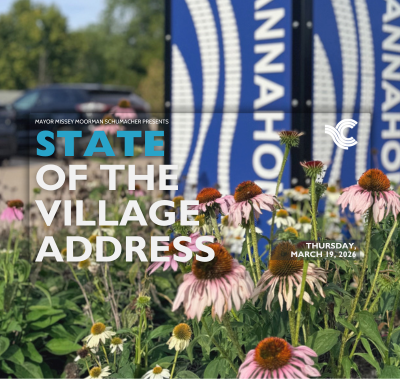 Graphic advertising the 2026 State of the Village address
